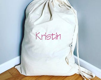 Bolsa de lavandería personalizada- Bolsa de lavandería monograma- Bolsa de campamento personalizada