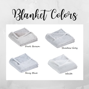 Monogrammed Plush Blanket- Embroidered Textured Throw- Personalized Plush Blanket image 5