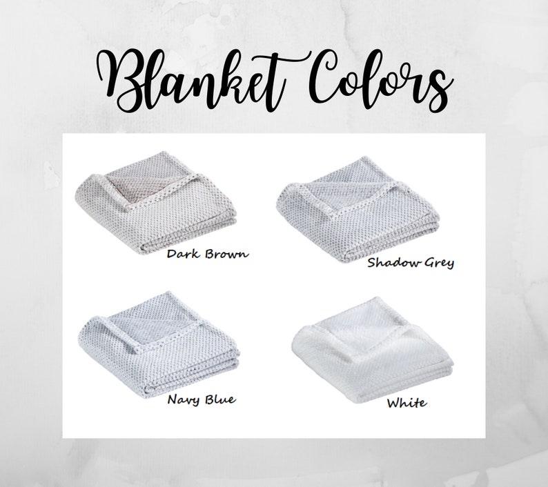 Monogrammed Plush Blanket- Embroidered Textured Throw- Personalized Plush Blanket image 5