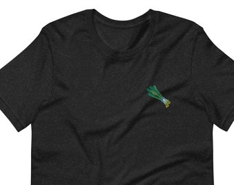 Green Onion Embroidered Unisex T-Shirt | Multiple Shirt Colors Available!