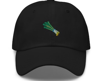 Green Onion Embroidered Dad Hat | Multiple Hat Sizes Available!