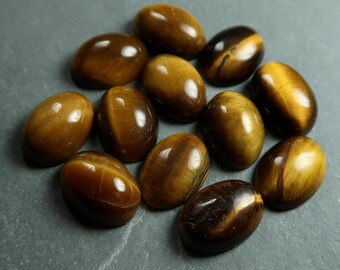 Golden Tigers Eye Cabochons | Tigers Eye Cabochons for Jewellery Makers | Jewelry Making | UK Seller