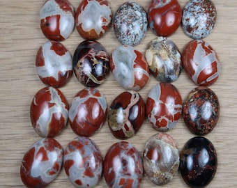 Brecciated Jasper cabochons | Buy Brecciated Jasper cabochons for jewellery making | UK Shop | Buy Gemstone cabochons online | UK Seller