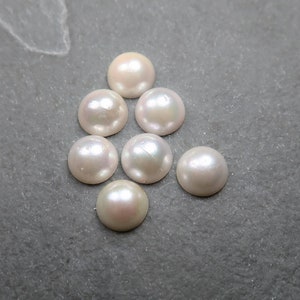 Pearl Cabochons | Cultured white Pearl Cabochons for Jewellery Makers | Jewelry Making supplies | UK Seller