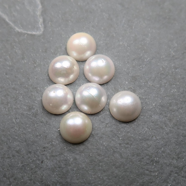 Pearl Cabochons | Cultured white Pearl Cabochons for Jewellery Makers | Jewelry Making supplies | UK Seller