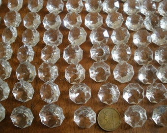 24 Czech Vintage octagon smoky glass Chandelier lamp beads prisms 14mm Lot 24 Czech Vintage octagon smoky glass Chandelier lamp beads prisms 14mm Lot