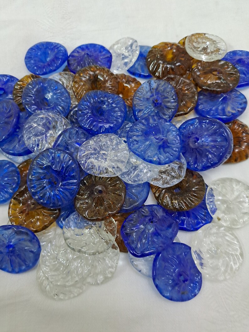 Lot of 200 Carved Flower Glass for Chandelier Parts 1 in Etsy