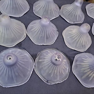 Vintage set of 18 pieces large lot of Murano Bobeches flower glass