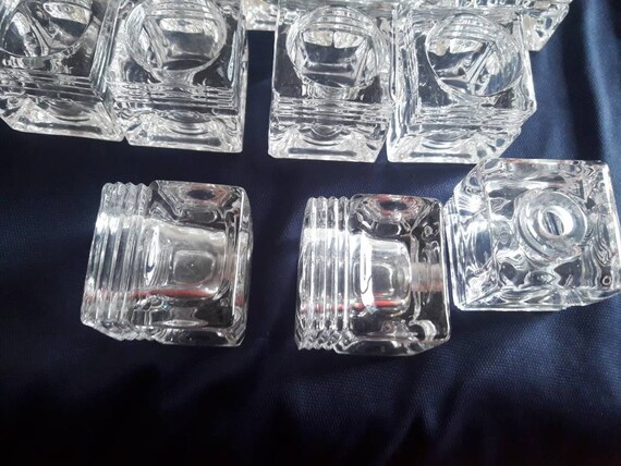 Vintage Lot of 12 double demo glass candle holder Vintage Lot of 12 double demo glass candle holder