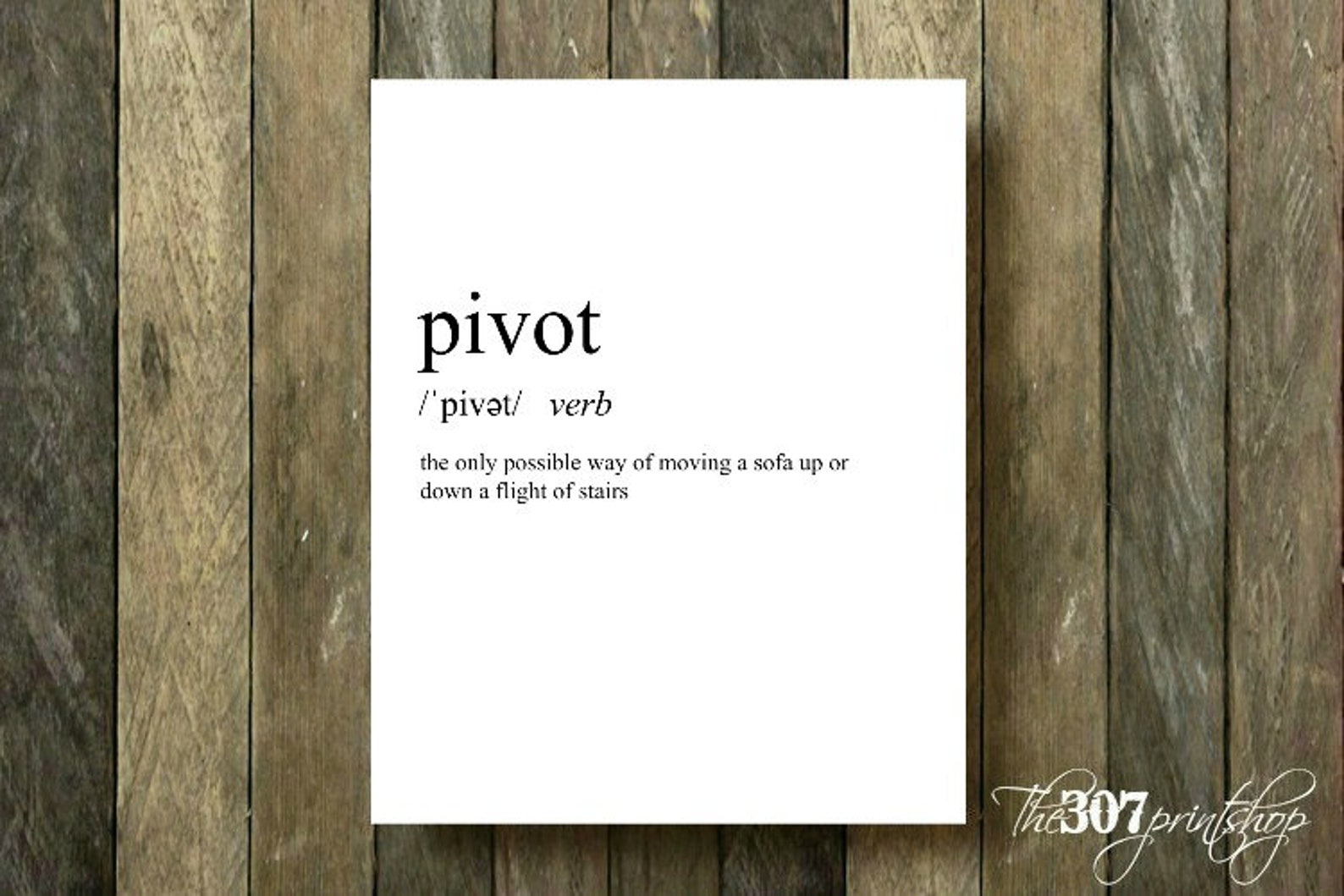 Pivot Friends Definition Dictionary Print TV Show Prints Etsy