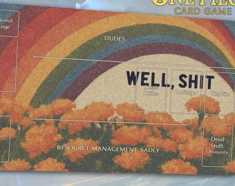 Funny One Piece TCG Playmat: Well Shii... | Stitched Edges, Extra Thick (Durable) | 24×14 in