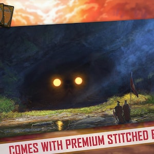Een vreemde draak | Geïnspireerd door Bloomburrow, Magic the Gathering Playmat, Flesh and Blood, FaB, MTG, TCG - 24" x 14" inch (600 x 350 mm)