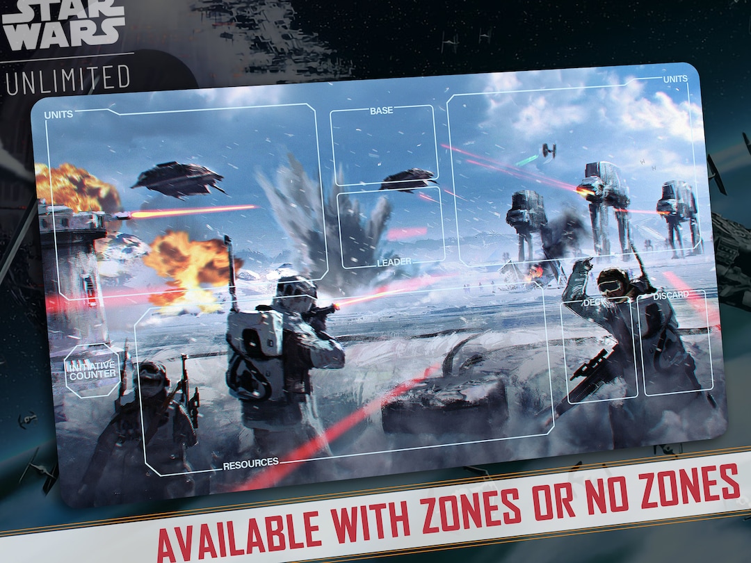【tomo】5/14配布STAR WARS NIGHTSのボブルヘッド Star Wars Unlimited Playmat: Battle of Hoth | Stitched Edges Extra