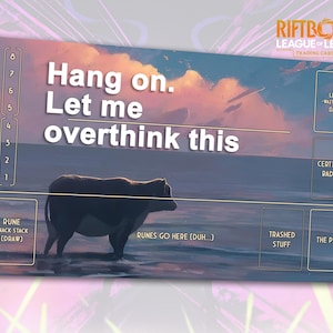 Funny Riftbound Playmat: Overthinking this | Stitched Edges, Extra Thick (Durable) | 24×14 in