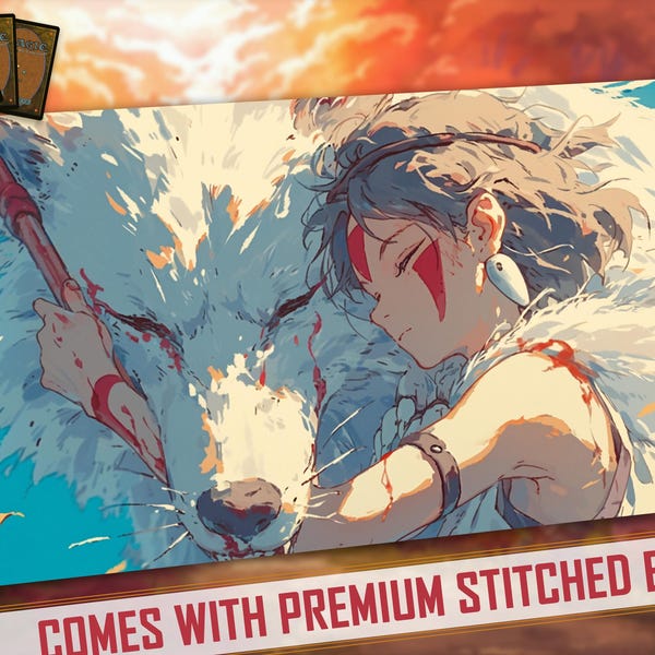 San & Ichi MTG Playmat | Stitched Edges Extra Thick 24×14 in
