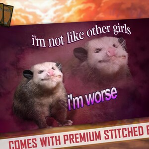 No como las demás chicas / Parodia inspirada en el tapete de juego Magic the Gathering, Flesh and Blood, FaB, MTG, TCG - 24" x 14" pulgadas (600 x 350 mm)
