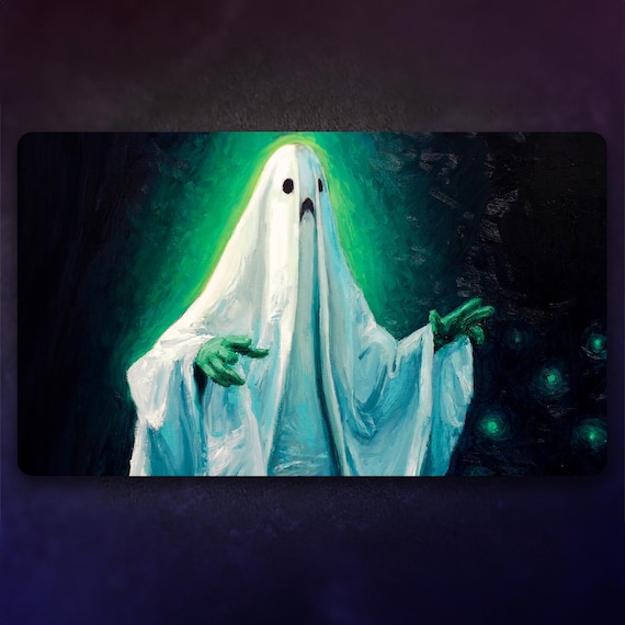【未使用】MTG プレイマット 記憶の壺 サインド カラーステッチ加工 面白いMTGプレイマット：ドラマティック・ポッサム｜ステッチ加工の