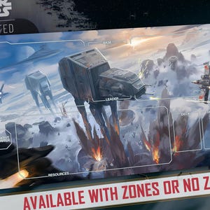 Speelkleed TCG Star Wars: onbeperkt compatibel - X-wings Attacking AT-AT - 24" x 14" inch (600 x 350 mm) - Trading Card Gamepad, spelersmat