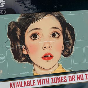 Tapis de jeu JCC Star Wars : Illimité - Young Leia - 24 x 14 po. (600 x 350 mm) - Jeu de cartes à collectionner, tapis de jeu