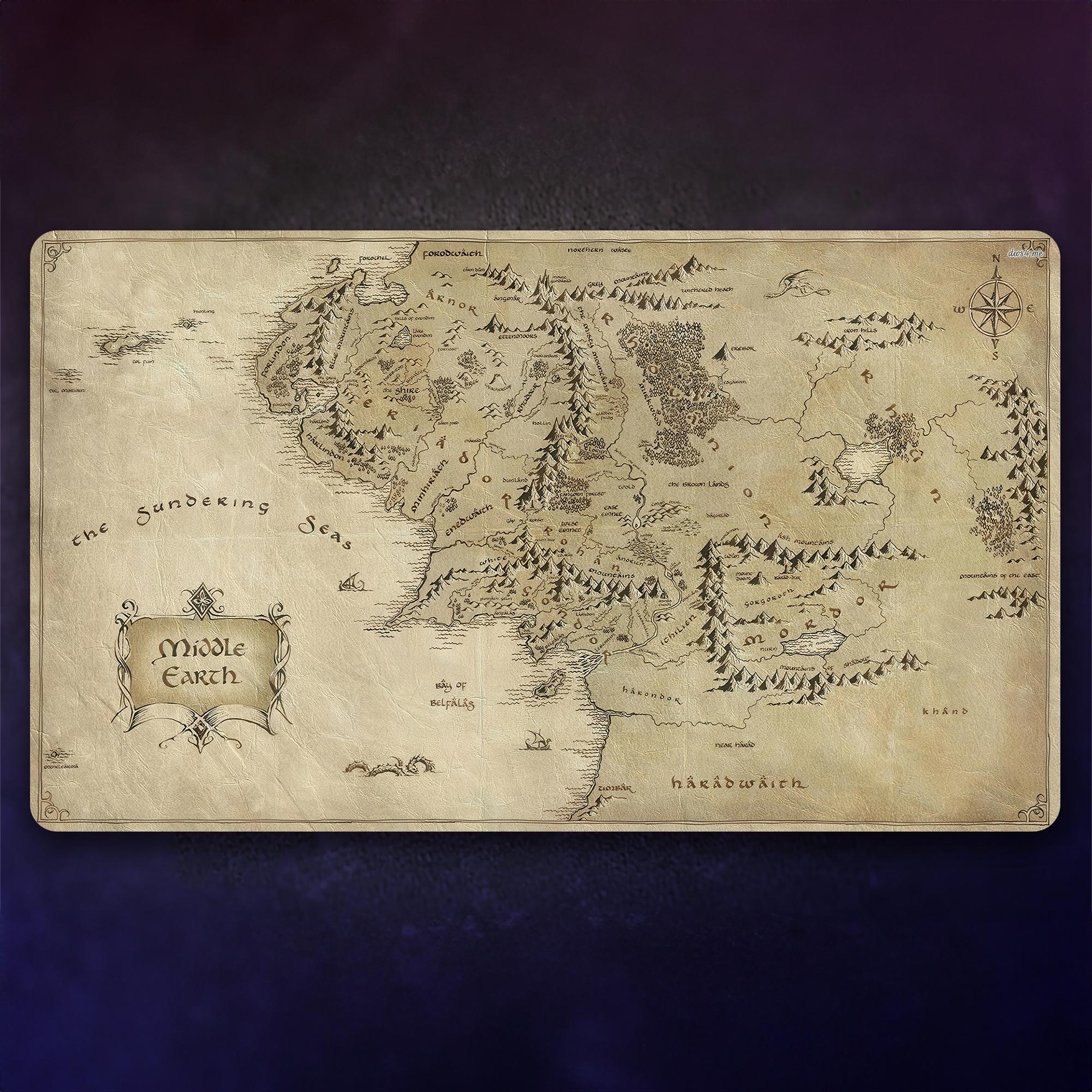 MTG プレイマット - ロード・オブ・ザ・リング 中つ国の地図