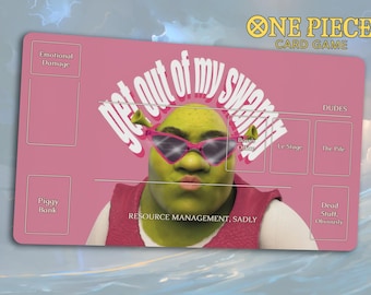 Funny One Piece TCG Playmat: My Swamp! | Stitched Edges, Extra Thick (Durable) | 24×14 in