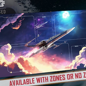 Star Wars Spielmatte: Unlimited Kompatibel - X-Wings Breaking the Sky - 24" x 14" Zoll (600 x 350 mm) - Trading Card Game Pad, Spielermatte
