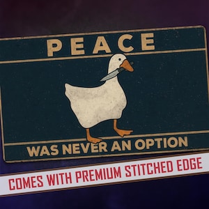 MTG Playmat – Peace Was Never An Option Parody Fan Art – 24×14 inches Neoprene TCG Gaming Mat – Funny Card Game Accessory, Custom Deck Mat
