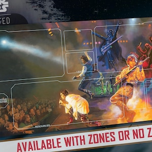 Tapis de jeu JCC Star Wars : Compatible Illimité - Mon groupe préféré ! - 24 x 14 po. (600 x 350 mm) - manette de jeu de cartes à collectionner, tapis de joueur