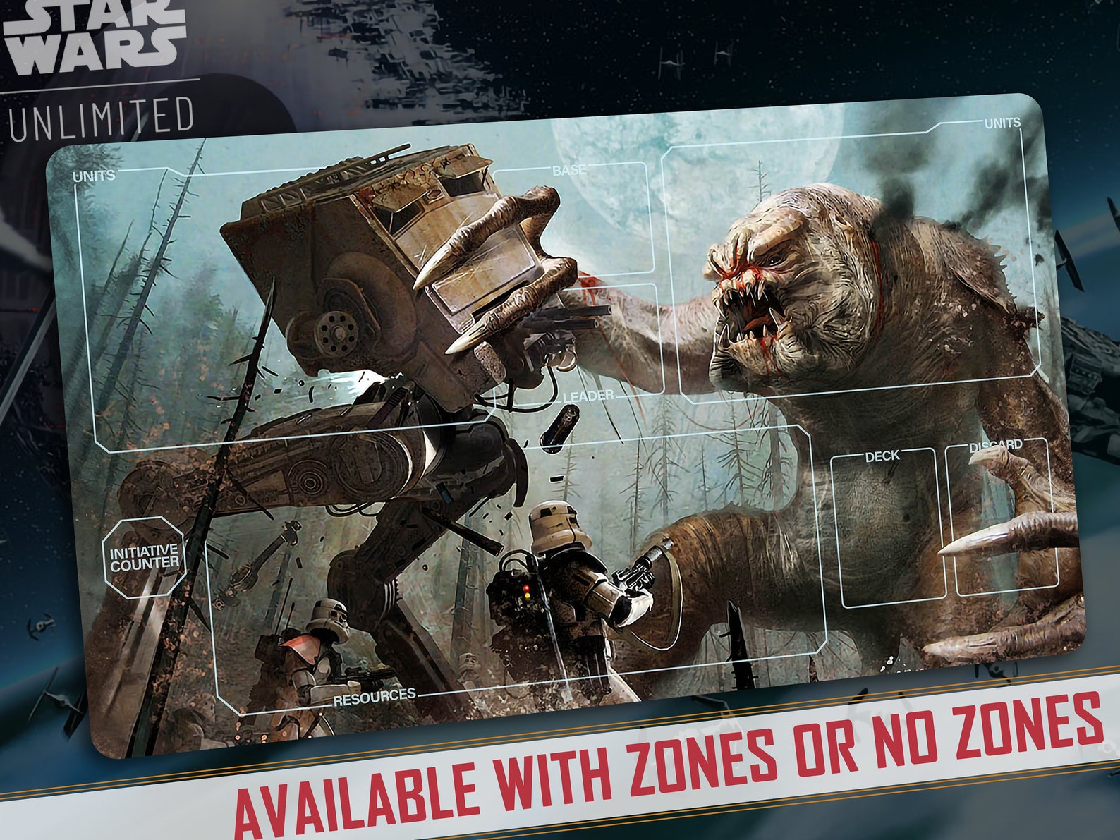 Star Wars Unlimited Playmat: AT-ST Vs Rancor - TCG Mousepad - Etsy