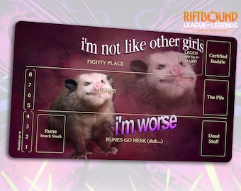 Funny Riftbound Playmat: I'm Worse  | Stitched Edges, Extra Thick (Durable) | 24×14 in