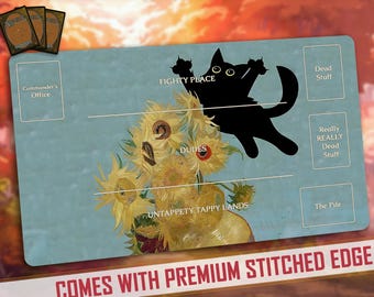 Feline Ambush! | Inspired by Bloomburrow, Magic the Gathering Playmat, Flesh and Blood, FaB, MTG, TCG - 24&quot; x 14&quot; inches (600 x 350 mm)