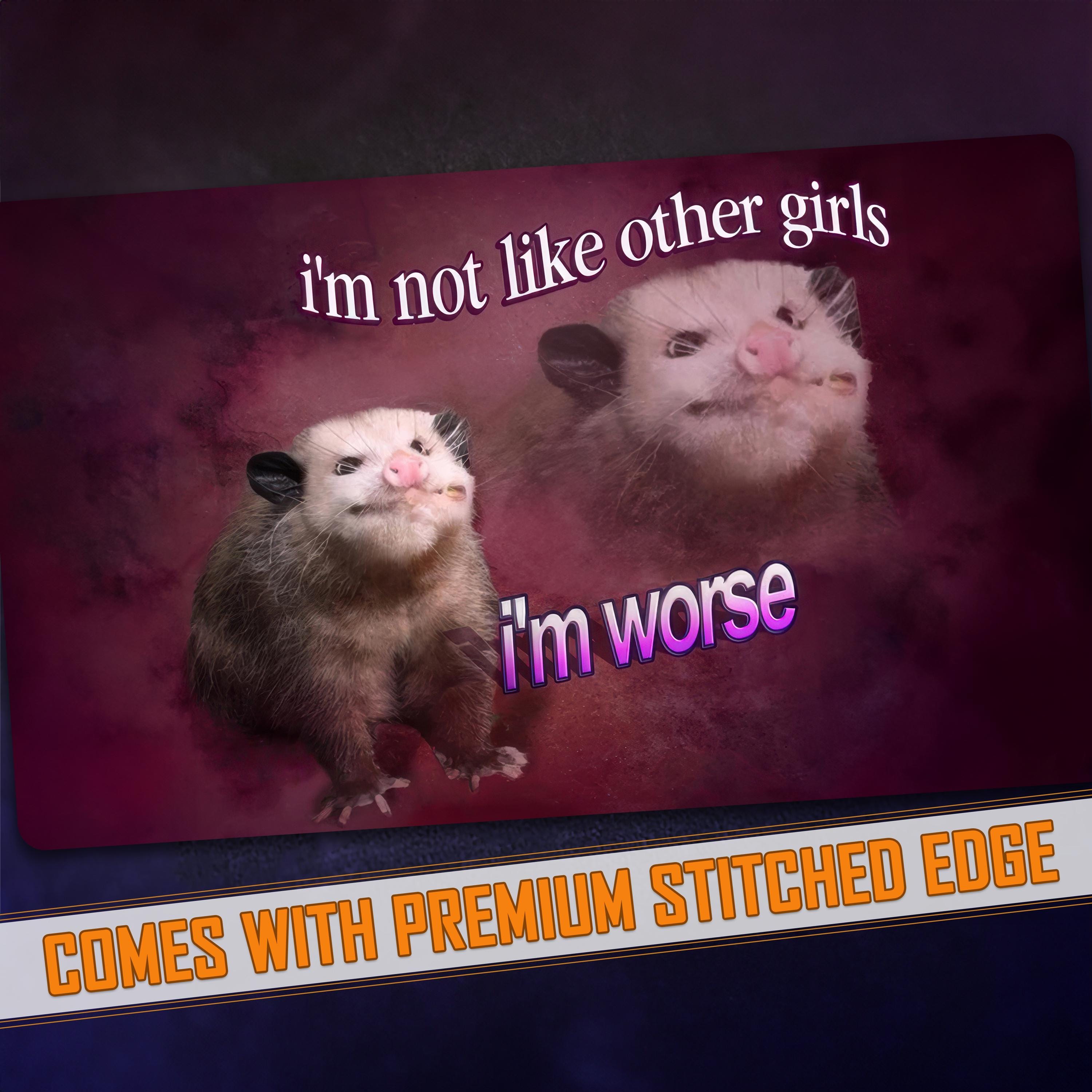 MTG Playmat – Not Like Other Girls Parody Fan Art – 24×14 inches Neoprene TCG Gaming Mat – Funny Card Game Accessory, Custom Deck Mat