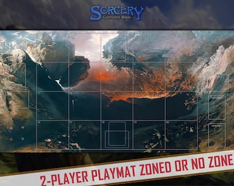 Tapete de juego de cartas Sorcery TCG: His Wrath, para 2 jugadores (99 x 50 cm)