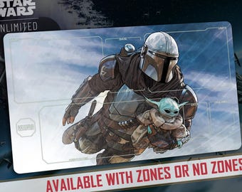 Playmat TCG Star Wars: Unlimited Compatible - I'm Flying Mandy! - 24" x 14" inches (600 x 350 mm) - Trading Card Game Pad, Player Mat