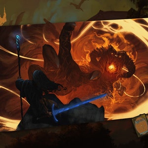 La Caída de la Perdición de Durin - Tapete de juego MTG ESDLA - 600 x 350 mm - Tapete de juego de cartas coleccionables, tapete de jugador - Tapete de juego de mesa para TCG