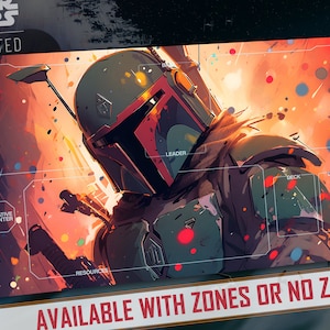 Tapis de jeu JCC Star Wars : Illimité - Boba Fett - 24 x 14 po. (600 x 350 mm) - Jeu de cartes à collectionner, tapis de jeu
