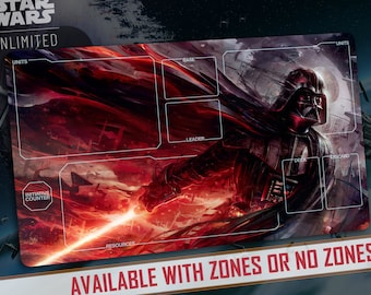 Tappetino da gioco Darth Vader Star Wars Unlimited: tappetino per mouse TCG / bordi cuciti extra spessi 24×14