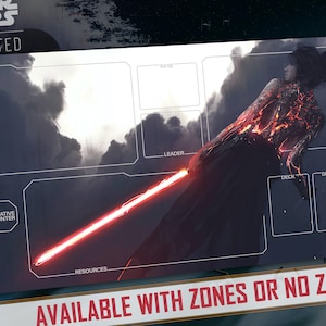 Tapis de jeu TCG Star Wars : Unlimited inspiré - consumé par la haine - 24 x 14 po. (600 x 350 mm) - jeu de cartes à collectionner, tapis de bureau, tapis de souris