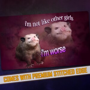 MTG Playmat – Not Like Other Girls Parody Fan Art – 24×14 inches Neoprene TCG Gaming Mat – Funny Card Game Accessory, Custom Deck Mat