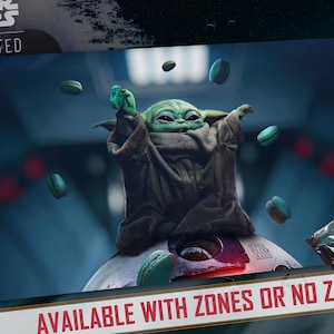 プレイマット TCG スターウォーズ: アンリミテッド対応 - グローグー、クッキー、マカロン - 24 インチ x 14 インチ (600 x 350 mm、厚さ 3 mm) - デスクトップ マウスパッド