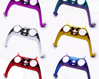 Chameleon & Chrome Trim for PS5 Controller | Custom PlayStation 5 Faceplate Parts | Gamer Gift