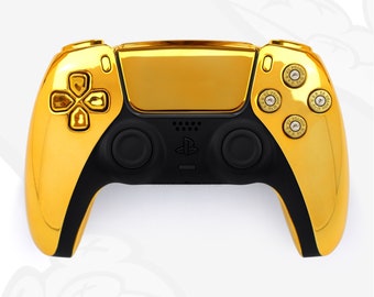 カスタム PS5 コントローラー ゴールド クローム バレット