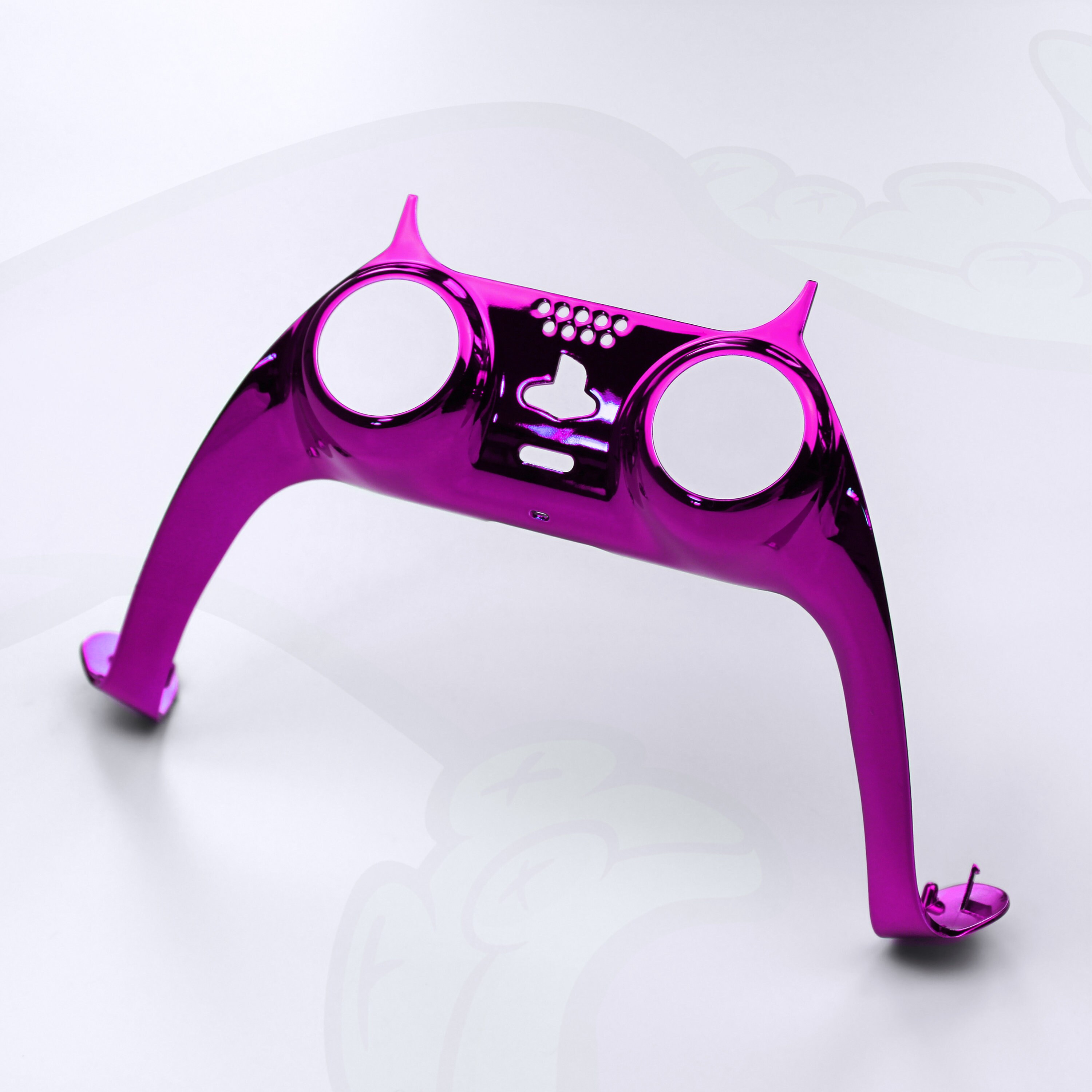Custom Chrome Replacement Faceplate Shell For PS5 DualSense Controller