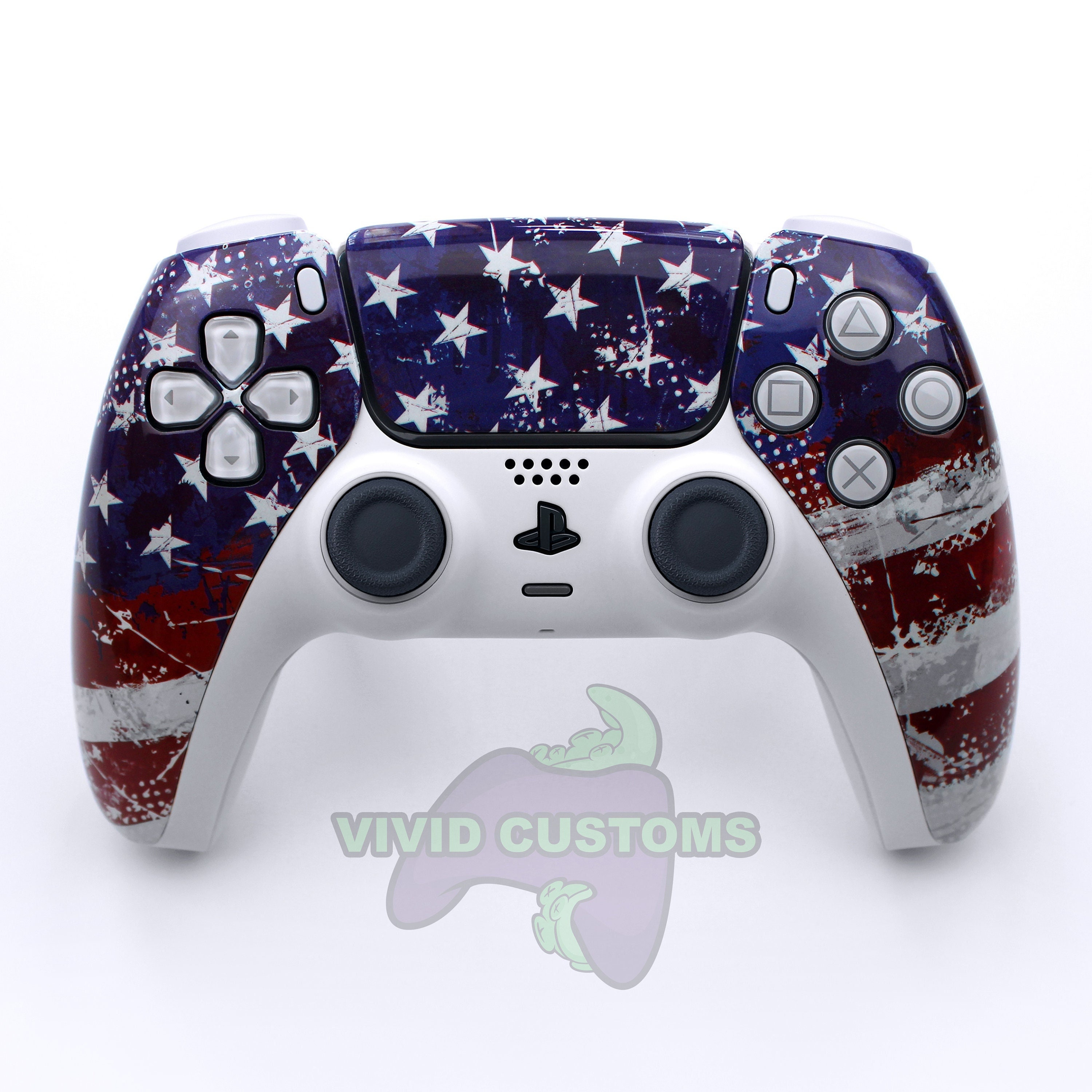 Custom Controller USA Flag Patriot Mod Sony Playstation 5 Etsy