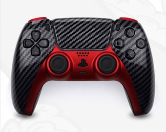 Aangepaste koolstofvezel PS5-controller Sony PlayStation 5 DualSense draadloos gamen