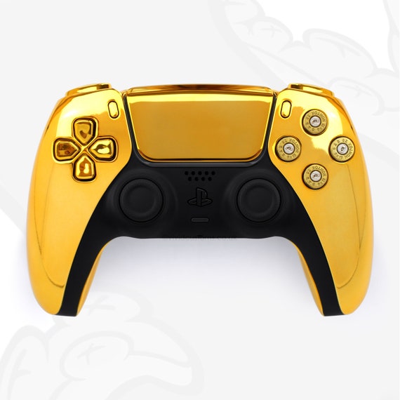 Buy Custom PS5 Controller Gold Chrome Bullet Gamepad Sony