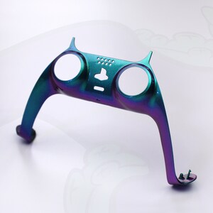 Chrome Chameleon PS5 Controller Trim for Sony PlayStation 5 - Replacement Custom Faceplate Green Chameleon