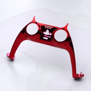 Chrome Chameleon PS5 Controller Trim for Sony PlayStation 5 - Replacement Custom Faceplate Red Chrome