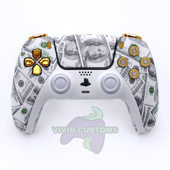 GOLD MONEY PS5 CUSTOM MODDED CONTROLLER