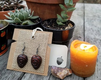 Earrings Carved from Avocado Stone, Pendants, Spiral Earrings, Boho Jewelry, Hippie Jewelry, Natural Earrings, Birthday Gift, Christmas Gift